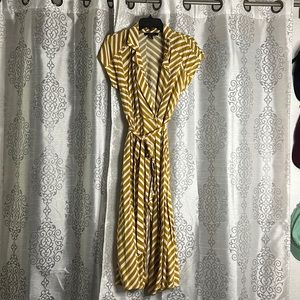 Striped mustard dress